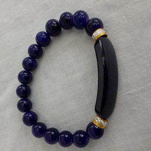 Dark Blue Beaded Bracelet